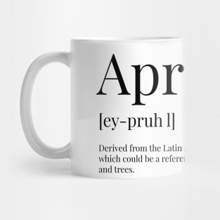 April Definition Mug